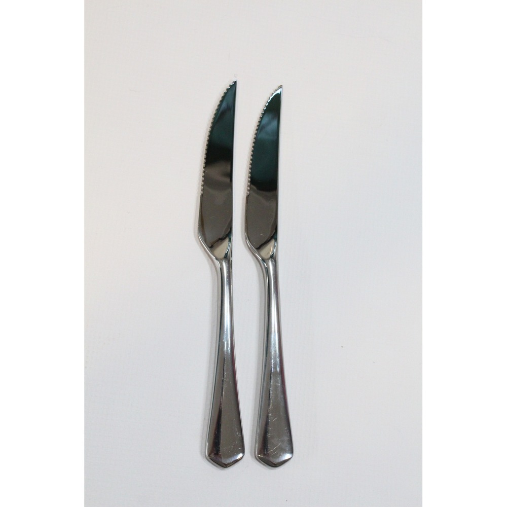 2 - Robert Welch Stainless Steel Steak Knives, Possibly RBW8 pattern?